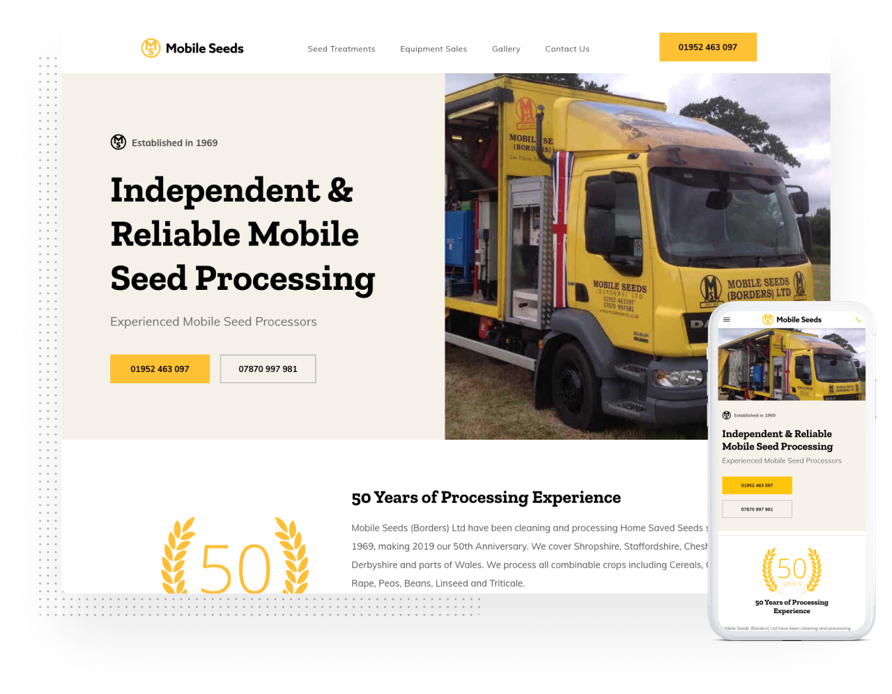 mobile seeds procredible website design