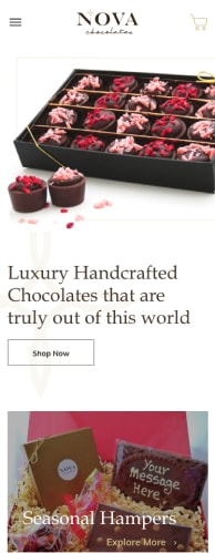 affordable nove chocolate website by procredible