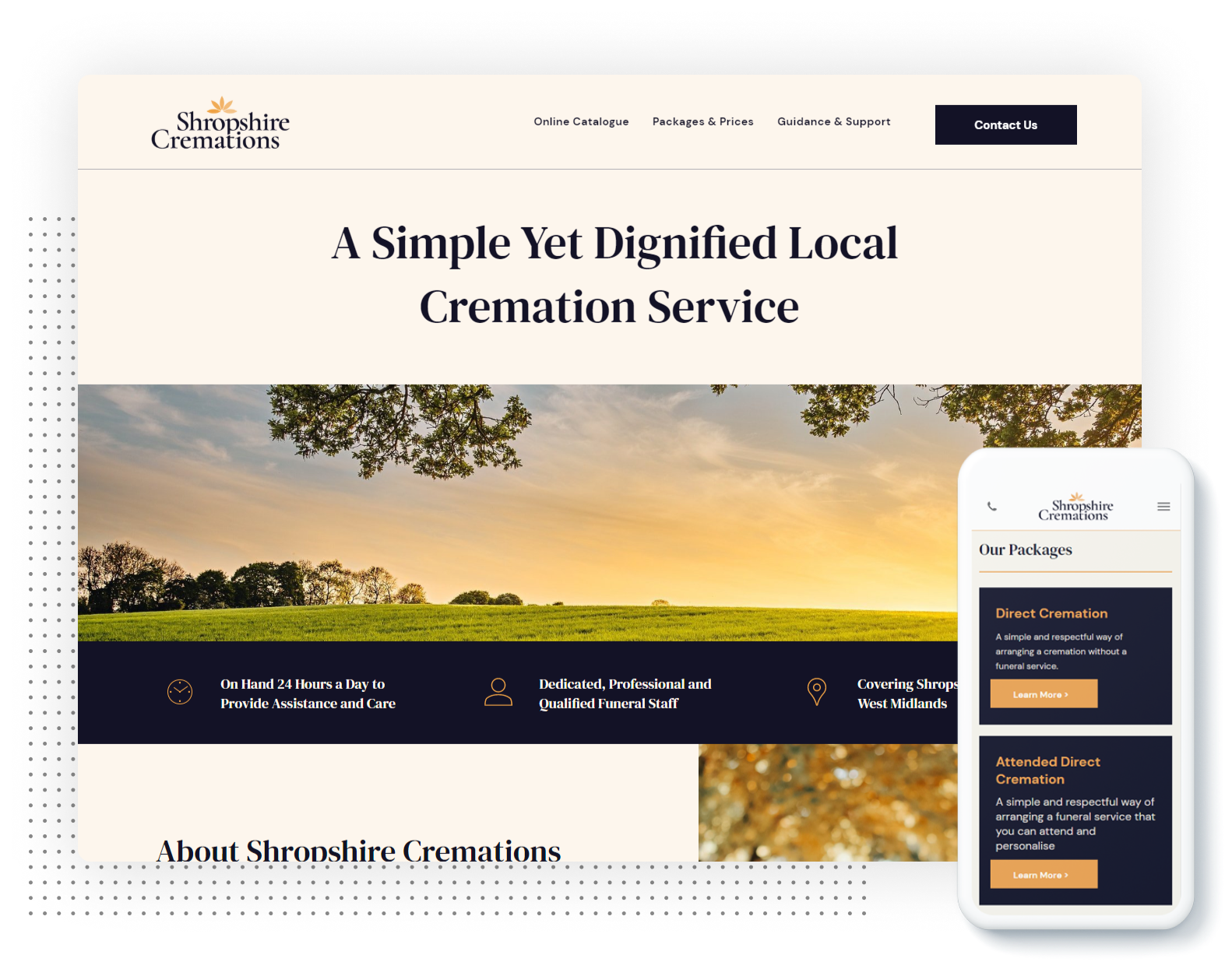 Website design funeral directors